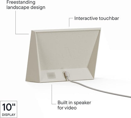 Aura Stone Digital Picture Frame - 10.1" HD Mat Display | Wirecutter's Best Digital Frame for Gifting - Send Photos Directly from Your Phone | Quick & Easy Setup Over WiFi - Free App | White