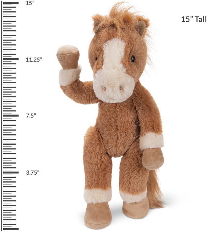 Vermont Teddy Bear Horse Stuffed Animal – 15 Inch Brown Pony Plush Toys, Ultra Soft and Cute Stuffed Horse Plushie, Fun Gift Toy, Perfect for Snuggling for Kids, Boys and Girls, Buddy Collection