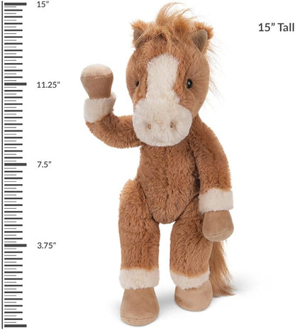 Vermont Teddy Bear Horse Stuffed Animal – 15 Inch Brown Pony Plush Toys, Ultra Soft and Cute Stuffed Horse Plushie, Fun Gift Toy, Perfect for Snuggling for Kids, Boys and Girls, Buddy Collection