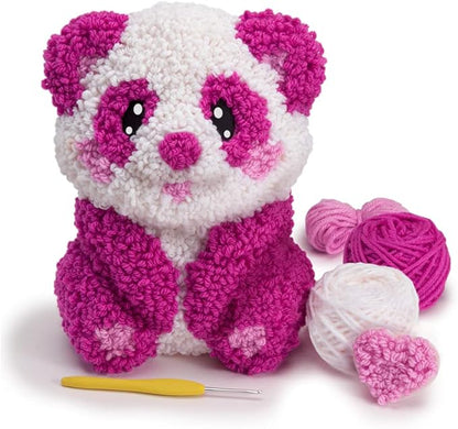 PlayMonster Yarnimals — Panda — Loop Your Own Panda — Craft Kit — Make Your Own Animal Toy — Ages 8+