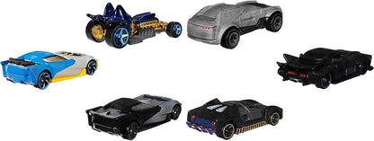 Hot Wheels Toy Cars 6-Pack, Set of 6 Batman Character Vehicles in 1:64 Scale, Inspired by Various Characters (Styles May Vary)