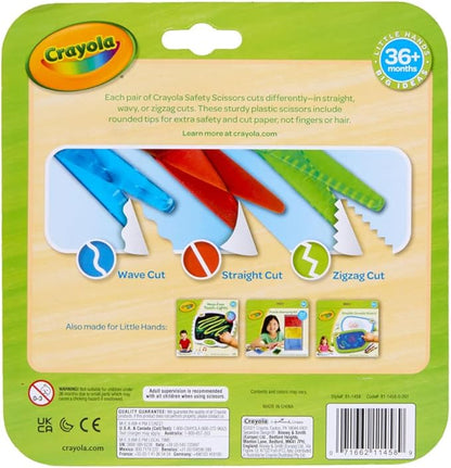 Crayola Toddler Safety Scissors (3pk), Blunt Tip Training Scissors for Preschool Learning Activities, Right & Left Handed, Toddler Arts & Crafts Essentials