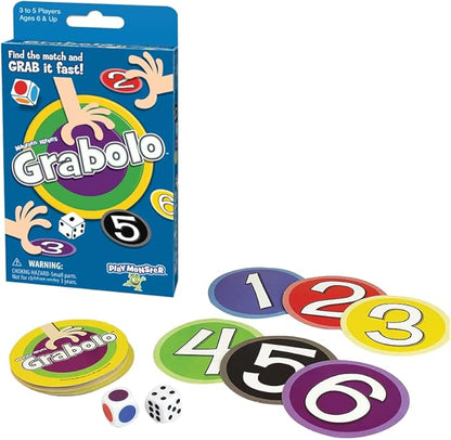 PlayMonster Grabolo Card Game - Fast-Grabbing Family Fun - for Ages 6+