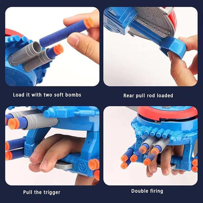 Captain Dart Shooting Shield and 20 Darts Nerf Guns Toy, Kids Boys Toddlers Gun Toys Gift for Easter Basket Age 3-12 Years Old Birthday Holiday Party