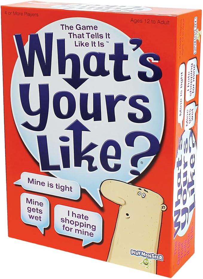 PlayMonster What's Yours Like? — Hilarious Party Card Game — Describe What Your Guess Word is Like — Ages 12+