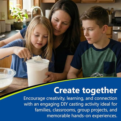 Hand Casting Kit, DIY Hand Mold Kit for Kids, Fun Craft Gift for Boys & Girls, Fast-Curing, Non-Toxic, Water-Based Material, USA Made, Ages 13+