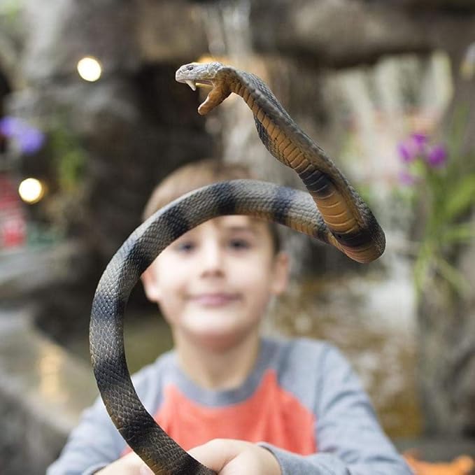 Safari Ltd. Cobra Figurine - Detailed 36" Flexible, Plastic Model Figure - Fun Educational Play Toy for Boys, Girls & Kids Ages 18 Months+