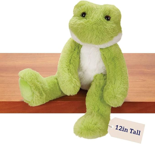 Vermont Teddy Bear Buddy Frog Plush - Frog Stuffed Animal, Green, 12 Inch - Designed in Vermont USA, Eco-Friendly Stuffed Animal Plush with Bear Hospital Care