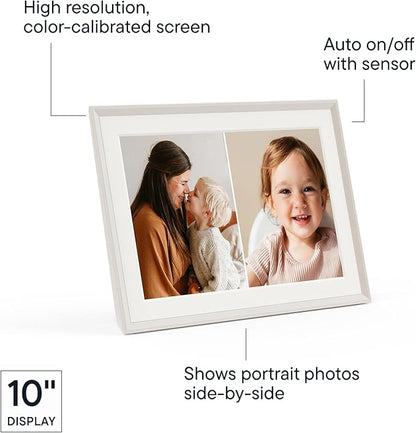 Aura Carver 10.1" WiFi Digital Picture Frame | The Best Digital Frame for Gifting | Text Photos Directly to Your Frame from Anywhere | Free Unlimited Storage | No Subscription Fees, No Ads