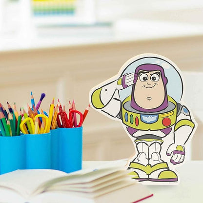 Disney Pixar Toy Story 2 Buzz Lightyear Shelf Sitter Decor - Chunky Wood Block Cutout for Home Decorating