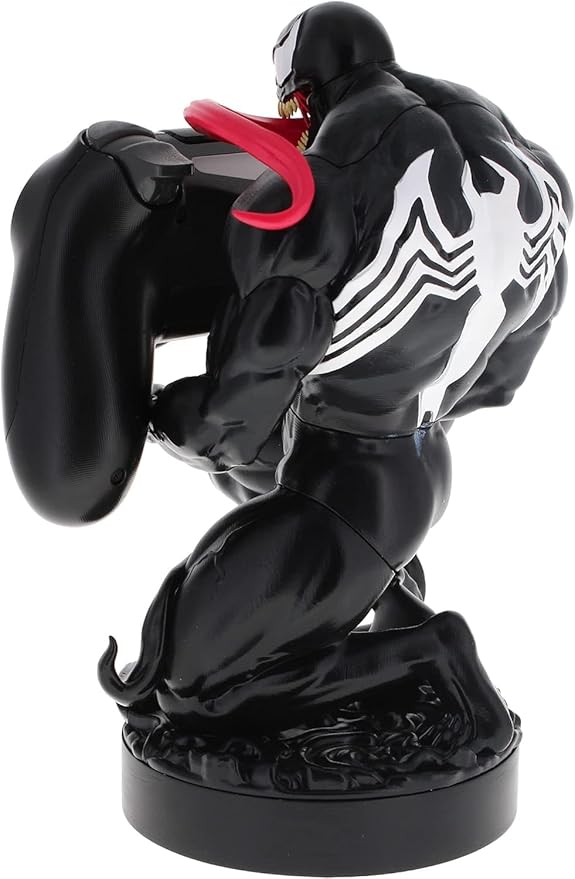 Exquisite Gaming: Marvel: Venom - Original Mobile Phone & Gaming Controller Holder, Device Stand, Cable Guys, Licensed Figure