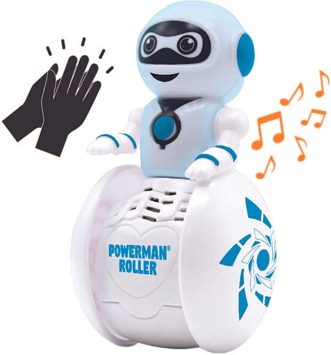 LEXiBOOK, Powerman® Roller, My Tumble Robot, Light and Sound Effects, Built-in Gyroscope, ROB01