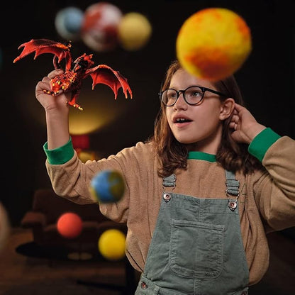 Schleich Eldrador Creatures - 8" Lava Dragon Toy - Movable Wing Action Figure for Boys and Girls - Mythical Creature Figures - Fantasy Beast Figurine - Red Monster Dragon Toys - Kids Ages 7+ | 70138