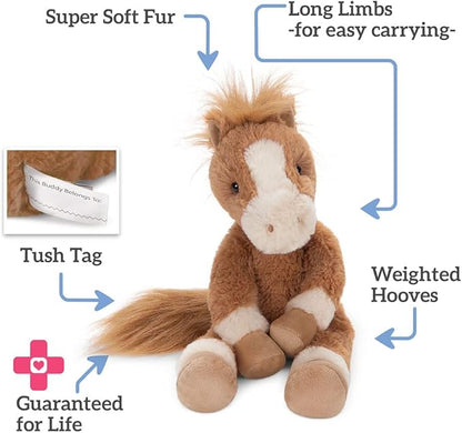 Vermont Teddy Bear Horse Stuffed Animal – 15 Inch Brown Pony Plush Toys, Ultra Soft and Cute Stuffed Horse Plushie, Fun Gift Toy, Perfect for Snuggling for Kids, Boys and Girls, Buddy Collection