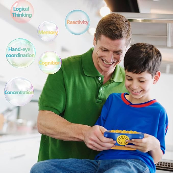 Pop The Target! Handheld Speed Push Game Machine: A Fun Multiplayer Game for Family. Sensory Fidget Toy Christmas Toys Gifts for 6 7 8 9 10 11 12 Years Old Kids Road Trip Car Games Kids White