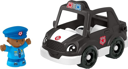 Fisher-Price Little People Toddler Toys Police Car Push-Along Vehicle & Figure for Pretend Play Preschool Kids Ages 1+ Years