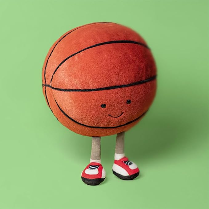 Jellycat Amuseables Basketball Stuffed Toy, 12.5 inches - Basketball Plush Gift for Sports Fans