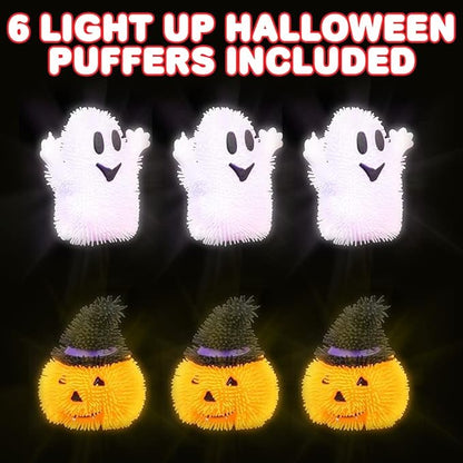 ArtCreativity LED Fidget Toys, Set of 6, Kids and Adults, Includes Ghost and Pumpkin Toys, Non-Candy Halloween Treats