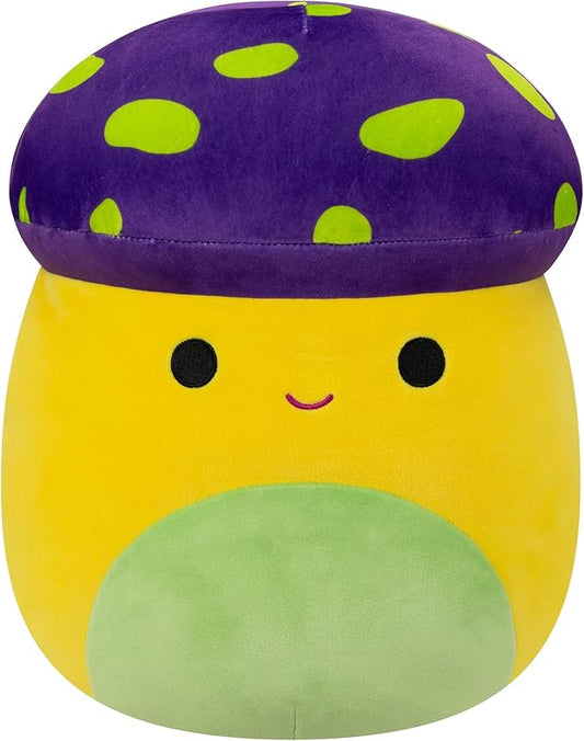 Squishmallows Original 12-Inch Enid Neon Yellow Mushroom - Medium-Sized Ultrasoft Official Jazwares Plush