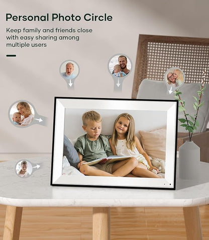 Cozyla Digital Photo Frame WiFi Smart Digital Picture Frame Unlimited Storage Share Photo with Family and Friend via App Email Google Photos Instagram Web Browser Photo Frame Electronic 10.1 Inch Mat