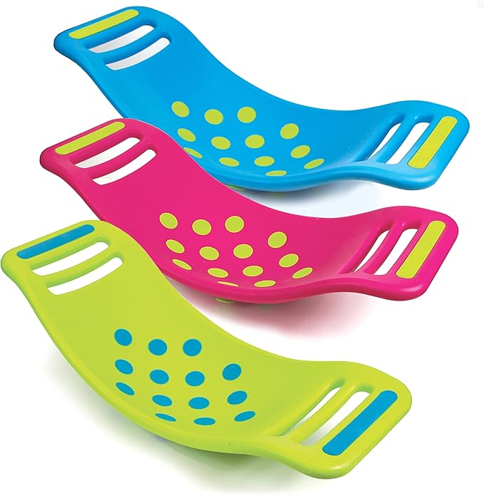 Fat Brain Toys Teeter Popper, Indoor Toddler Sensory Toys for Ages 3 and Up, Pink