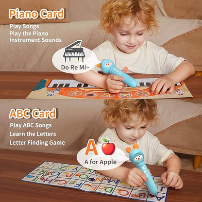 alilo Talking Pen Books Sets for Toddlers 2-6, Kids Learning Electronic Toys, Early Educational Gifts for Boys Girls, with 3 Interactive Audio Sound Books, 100 Talking Flash Cards, Alphabet
