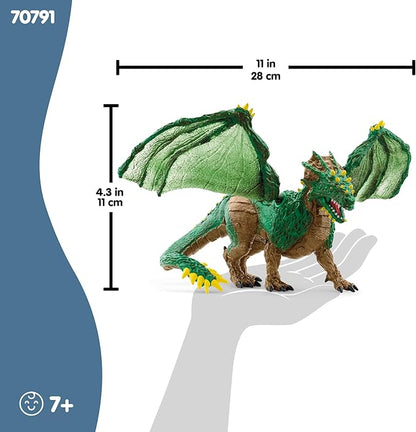 Schleich Eldrador Creatures - 11" Jungle Dragon Toy - Movable Wing Action Figure for Boys and Girls - Mythical Creature Figures - Fantasy Beast Figurine - Monster Dragon Toys - Kids Ages 7+ | 70791