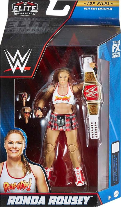 Mattel WWE Elite Collection Top Picks Action Figure & Accessories Set, Ronda Rousey 6-inch Collectible with Articulation & Interchangeable Parts