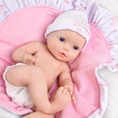BABESIDE Lifelike Reborn Baby Dolls Silicone Full Body - Girl 12 Inch - Realistic Baby Dolls Newborn Full Body Silicone Real Life Baby Doll for 3+ Years Old Girls Gifts