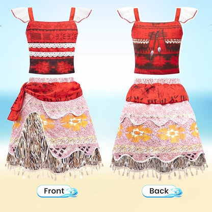 Meland Princess Dress Up for Girls, Dress Up Clothes with Light Up Flower Crown, Halloween Costumes for Girls Toddlers 3-8