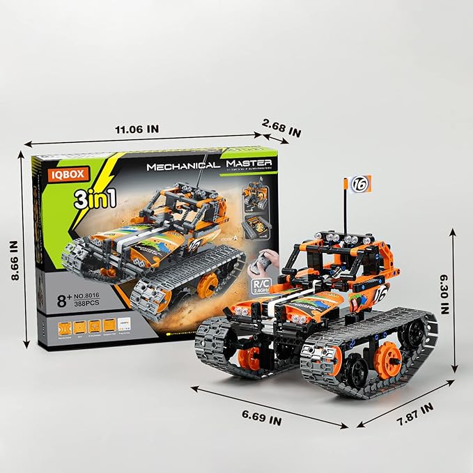 Building Toys STEM Robot Kit for Kids Ages 8-12, Remote Control Erector Sets Engineering Robotics Kits, Educational Birthday Gift for Boys & Girls 5-7 9 10 11 13 14+ Year Old