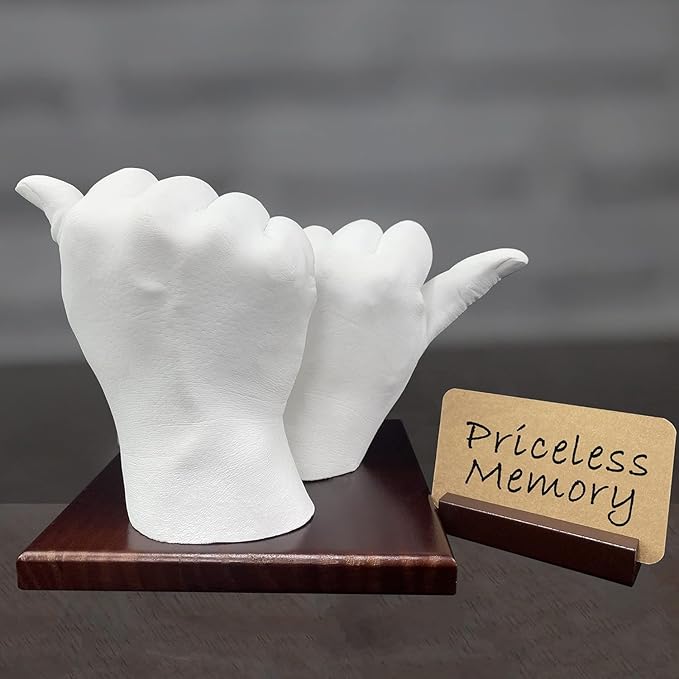 Hand Casting Kit Couples | Keepsake Hand Mold kit Couples for Holiday Activities, with Base & Card Stand Molding Kits for Adults, Wedding, Friends, Plaster Hand Mold Casting Kit