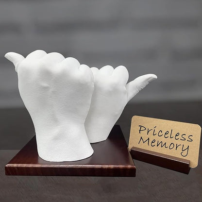 Hand Casting Kit Couples | Keepsake Hand Mold kit Couples for Holiday Activities, with Base & Card Stand Molding Kits for Adults, Wedding, Friends, Plaster Hand Mold Casting Kit