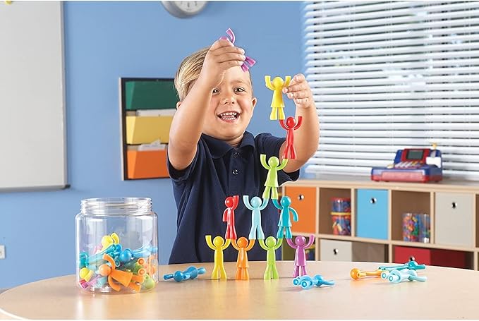 Learning Resources Buddy Builders, Fine Motor, Hand Eye Coordination Toy, 32 Pieces, Ages 3+