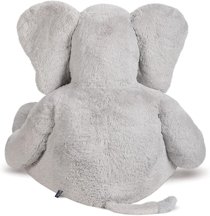 Vermont Teddy Bear Giant Elephant Stuffed Animal - 6 Foot Big Stuffed Elephant Plush from Giant Cuddle Collection - Collectible Plushies for Kids & Adults | Crafted in The USA