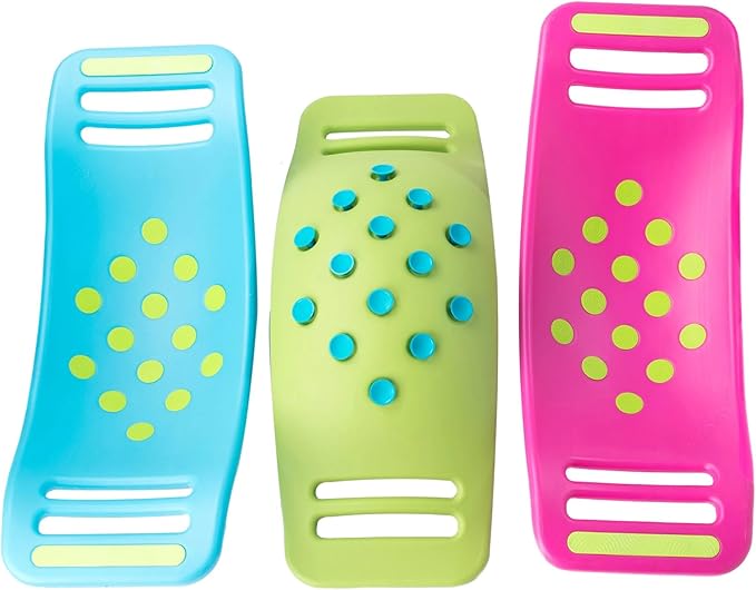 Fat Brain Toys Teeter Popper, Indoor Toddler Sensory Toys for Ages 3 and Up, Blue