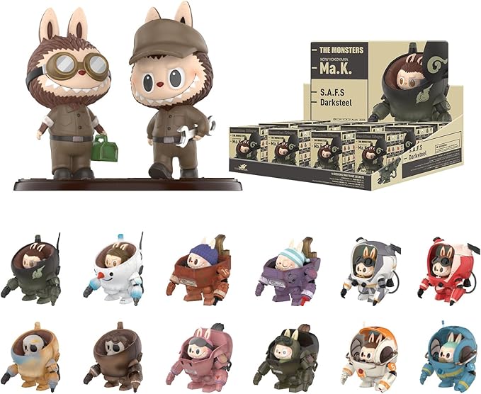 POP MART The Monsters x Kow Yokoyama Ma.K. Blind Box Figures, Random Design Box Toys for Modern Home Decor, Collectible Toy Set for Desk Accessories, 12PC