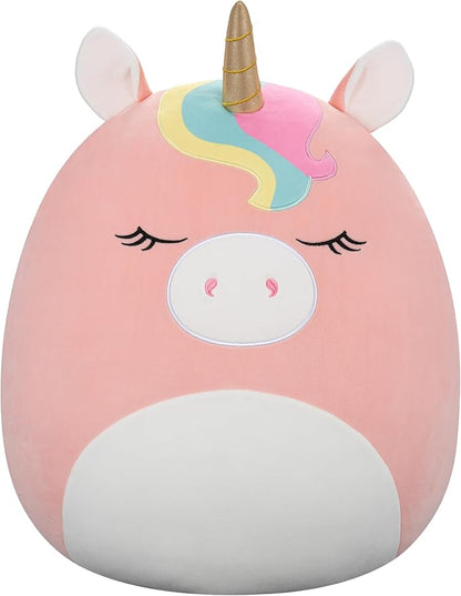 Squishmallows Original 20in Ilene The Pink Unicorn with Rainbow Mane – Official Jazwares Plush (Jumbo)
