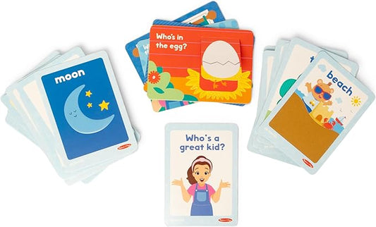 Melissa & Doug® Ms. Rachel™ First Words Textured Sensory Flashcards Preschool Learning Toy for Boys, Girls - FSC Certified