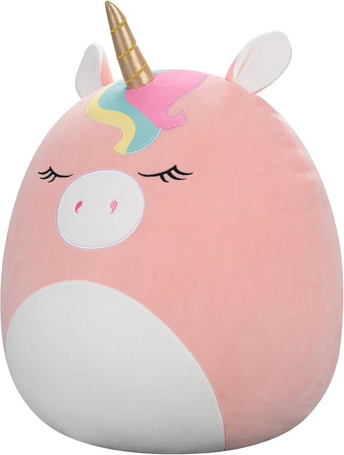 Squishmallows Original 20in Ilene The Pink Unicorn with Rainbow Mane – Official Jazwares Plush (Jumbo)