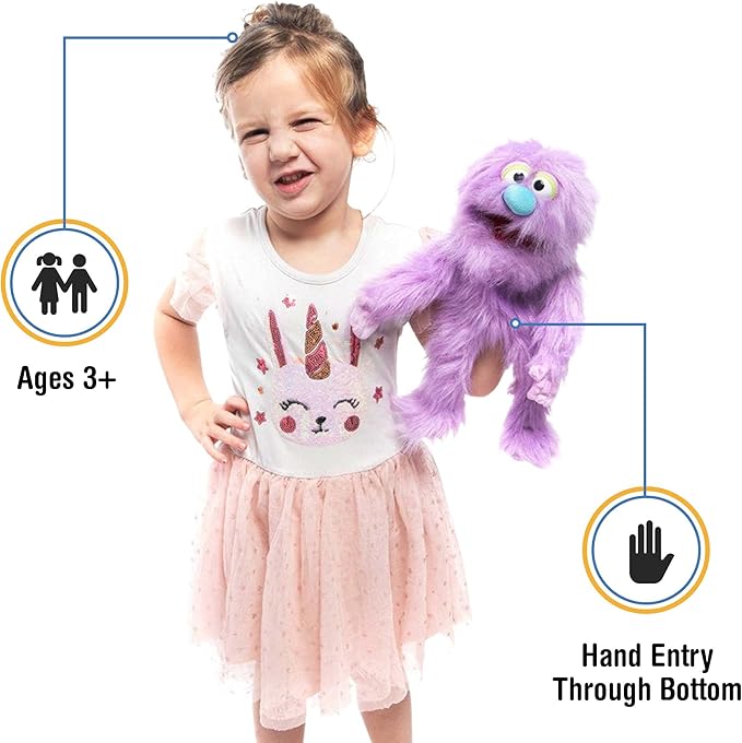 14" Purple Monster, Hand Puppet