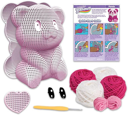 PlayMonster Yarnimals — Panda — Loop Your Own Panda — Craft Kit — Make Your Own Animal Toy — Ages 8+