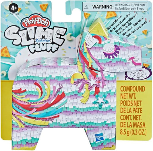 Play-Doh Slime Feathery Fluff Scented Whimsical Unicorn Pinata Toy for Kids 4 Years and Up with 4 Mix-ins and 2 Cans of Compound, Non-Toxic