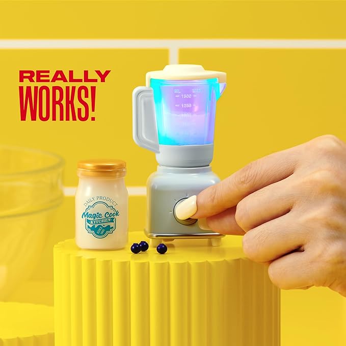Mini Brands Really Works Magic Cook Kitchen Capsule Series 1 Cupcake Maker & Mixer Set by ZURU, Capsules of Miniature Real Working Kitchen Appliances, Non-Edible Collectible Toy Mystery Capsule