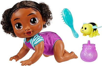 Baby Alive Crawl 'n Play Tilly Tinker Electronic Crawling Baby Doll Set, Black Hair, Kids Toys for Girls & Boys 3 Years & Up, 10.75 Inches