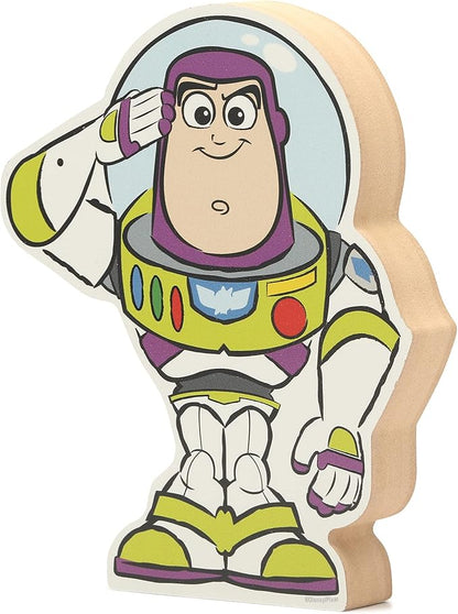 Disney Pixar Toy Story 2 Buzz Lightyear Shelf Sitter Decor - Chunky Wood Block Cutout for Home Decorating