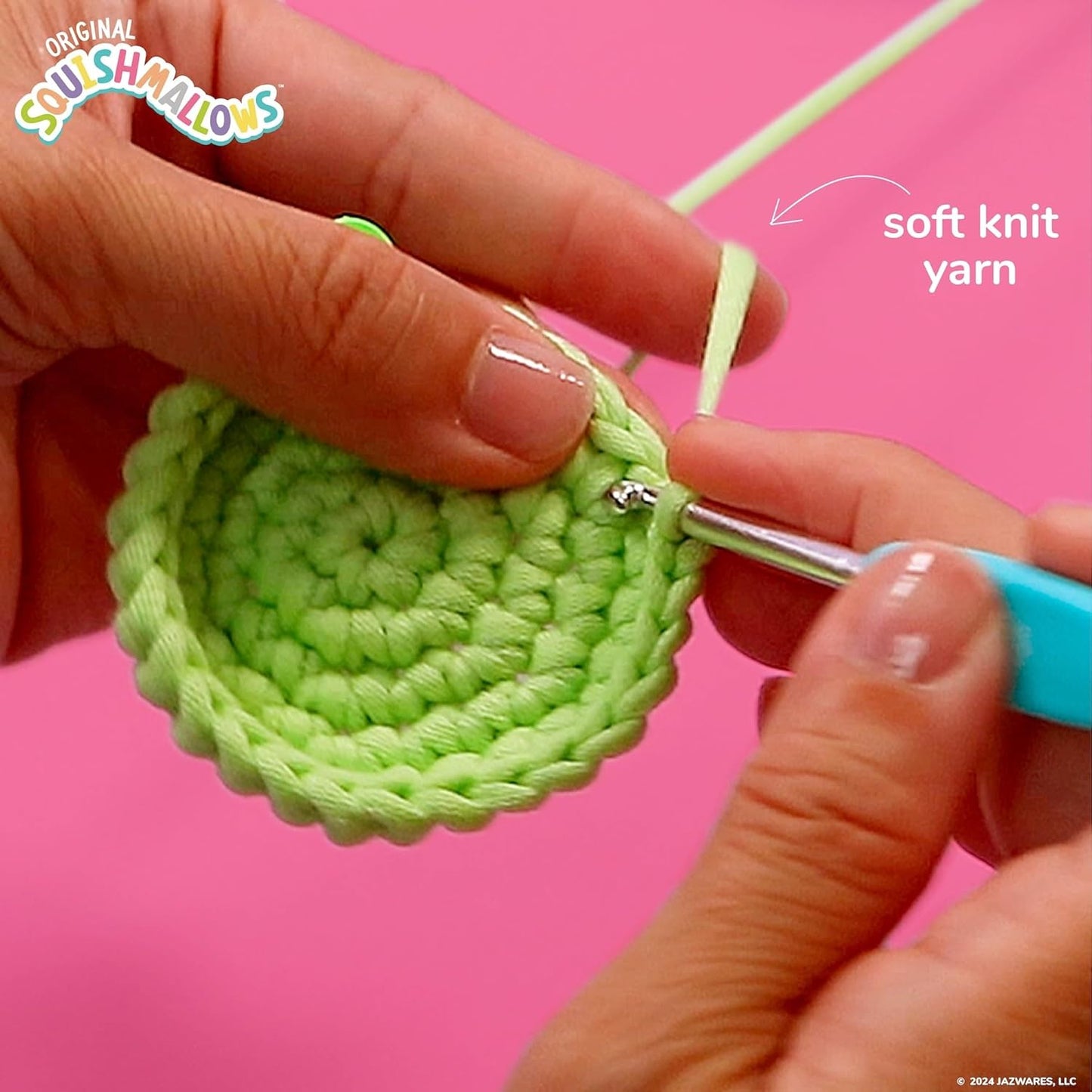 Squishmallows Original Wendy The Frog Crochet Kit, Includes Yarn, Crochet Hook, Starter Hooks, Step-by-Step Tutorials, Exclusive Crochet Kit, DIY Craft, Crochet Kits, Great Teen Gifts