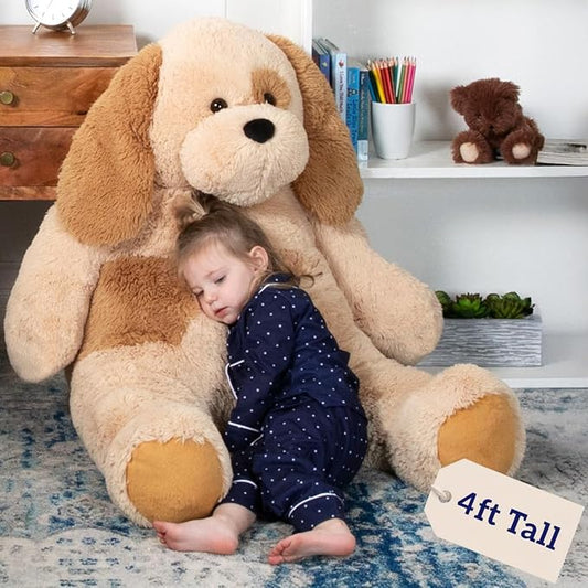 Vermont Teddy Bear Dog Stuffed Animal - 4 Foot Big Puppy Stuffed Animal from Giant Cuddle Collection - Adorable & Collectible Stuffed Dog Plush for Kids & Adults - Crafted in The USA