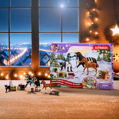 Schleich Horse Club - Horse Club Advent Calendar: Sofia's Winter Surprise - 36 Toys Including Poseable Figurine, Horses and Accessories - Holiday Event Calendar for Christmas - Kids Ages 5+ | 99012