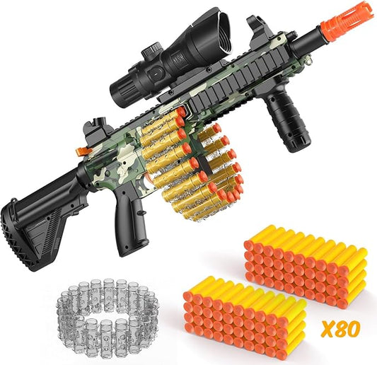 Toy Guns Electric Toy Foam Blaster Soft Bullet Toy for Nerf Guns Darts Automatic Sniper Rifle with Scope, Electric Machine Guns for Boys 8-12 Age
